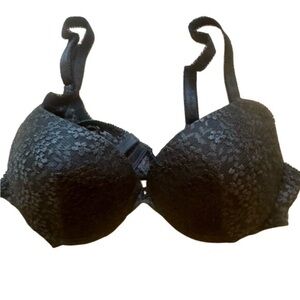 Victoria's Secret Black Textured Bra